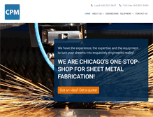 Tablet Screenshot of chicagoprecisionmanufacturing.com